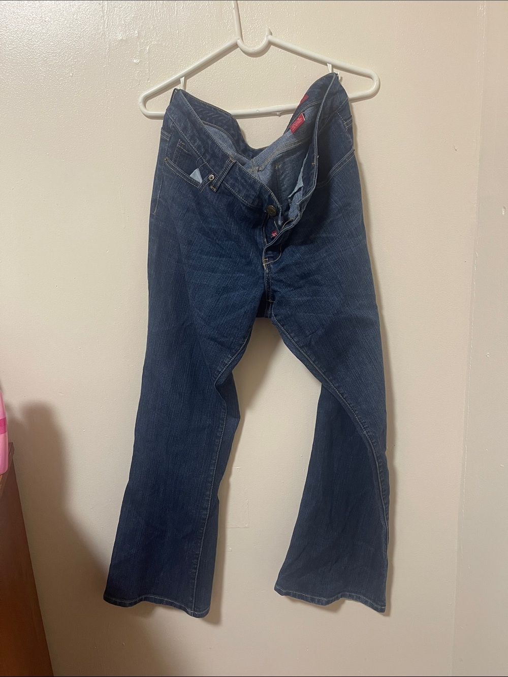 Seven7 Women's Dark Blue Flare Jeans